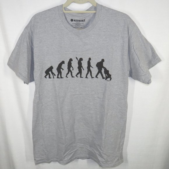 Retreez Funny New Dad Evolution of Dad Fathers Day T-Shirt Cotton Size Large - Picture 4 of 5